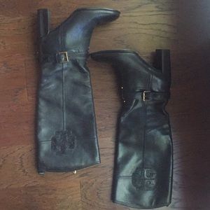 Tory Burch Black Riding Boots 8